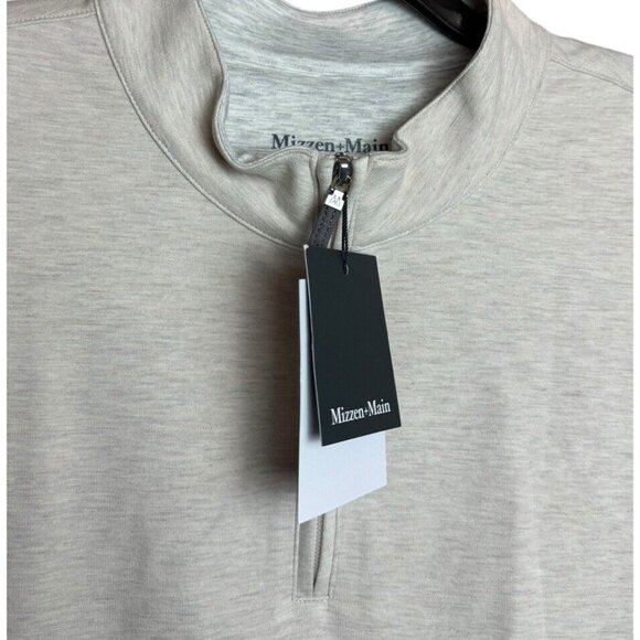 Mizzen+Main Proflex Quarter Zip Men’s XXL Pullover Performance Golf Beige NWT - Picture 4 of 12